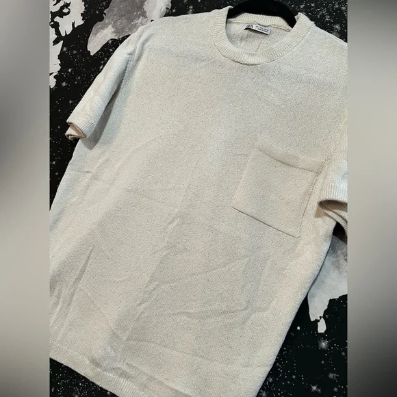 Zara Men’s Knit Pocket Shirt - Picture 2 of 7